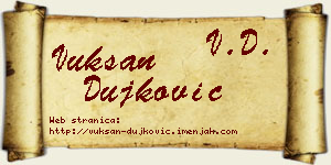 Vuksan Dujković vizit kartica